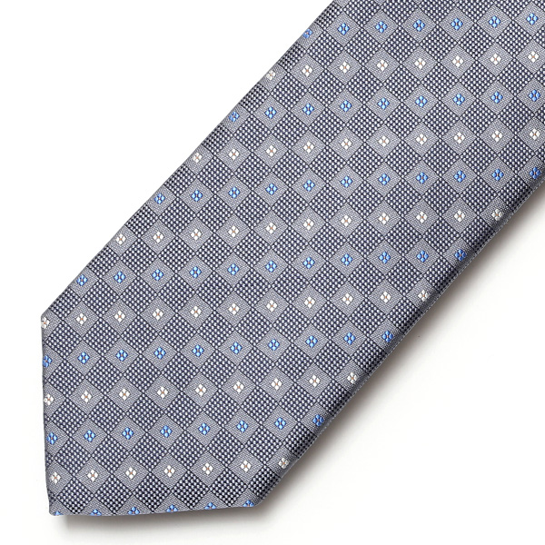  【2023春夏新作】創業70年 日本の高級ネクタイ専門ブランド シルク100% グレー グレイ 灰色 日本製 ネクタイ 京都 西陣織 国産 ブランド 結婚式 披露宴 ビジネス 社会人 ドット柄 小紋柄 パーティー 父の日 クリスマス 誕生日 就職祝い プレゼント