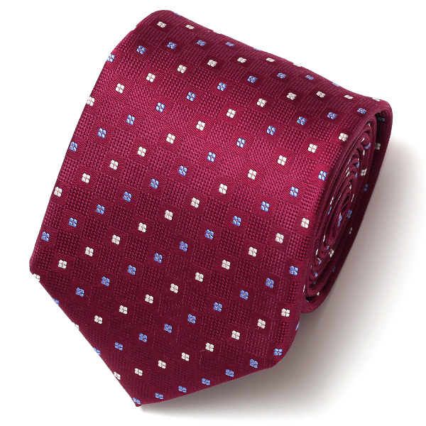 フランコ スパダ(Franco Spada) ネクタイ 2023春夏モデル 小紋柄 [fra0056] レッド