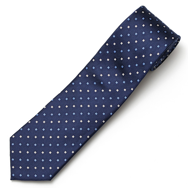  【2023春夏新作】創業70年 日本の高級ネクタイ専門ブランド シルク100% ブルー ネイビー 青色 日本製 ネクタイ 京都 西陣織 国産 ブランド 結婚式 披露宴 ビジネス 社会人 ドット柄 小紋柄 パーティー 父の日 クリスマス 誕生日 就職祝い プレゼント