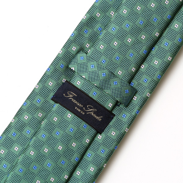  【2023春夏新作】創業70年 日本の高級ネクタイ専門ブランド シルク100% グリーン 緑色 日本製 ネクタイ 京都 西陣織 国産 ブランド 結婚式 披露宴 ビジネス 社会人 ドット柄 小紋柄 パーティー 父の日 クリスマス 誕生日 就職祝い プレゼント