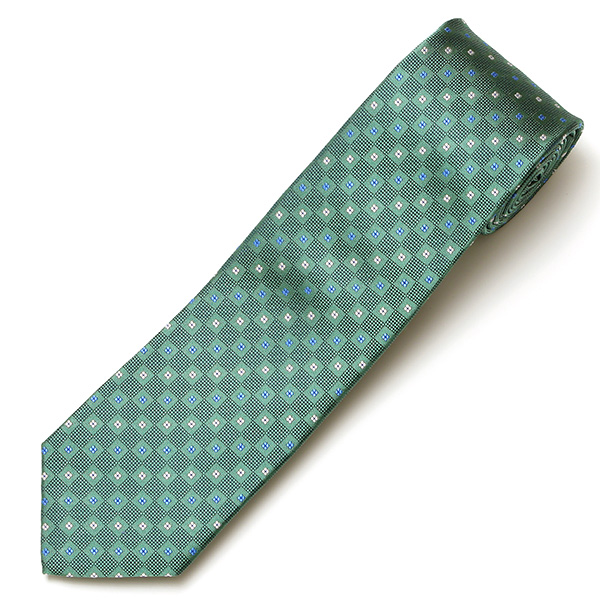  【2023春夏新作】創業70年 日本の高級ネクタイ専門ブランド シルク100% グリーン 緑色 日本製 ネクタイ 京都 西陣織 国産 ブランド 結婚式 披露宴 ビジネス 社会人 ドット柄 小紋柄 パーティー 父の日 クリスマス 誕生日 就職祝い プレゼント