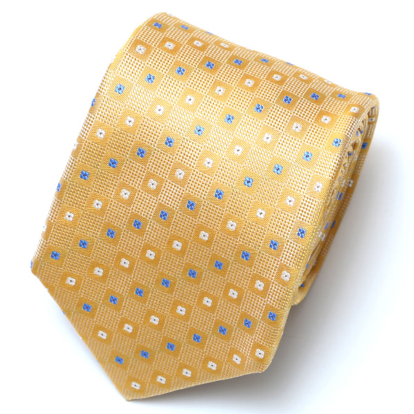 フランコ スパダ(Franco Spada) ネクタイ 2023春夏モデル 小紋柄 [fra0056] イエロー