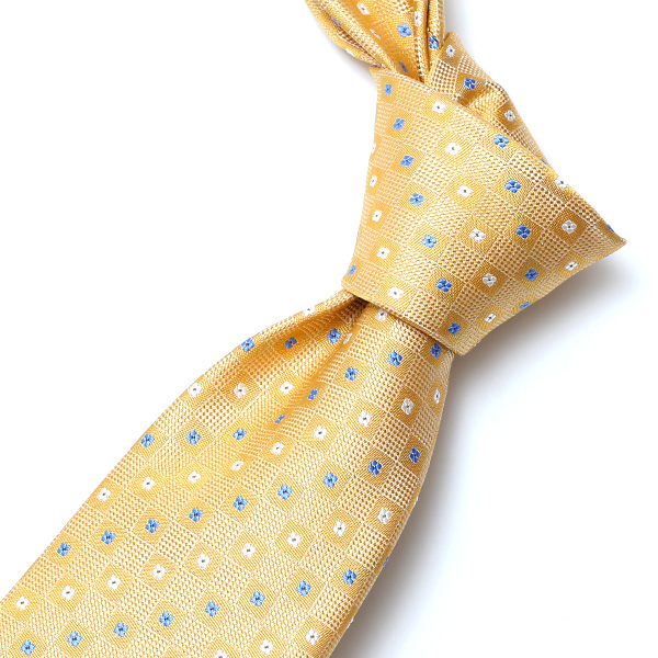  【2023春夏新作】創業70年 日本の高級ネクタイ専門ブランド シルク100% イエロー 黄色 日本製 ネクタイ 京都 西陣織 国産 ブランド 結婚式 披露宴 ビジネス 社会人 ドット柄 小紋柄 パーティー 父の日 クリスマス 誕生日 就職祝い プレゼント