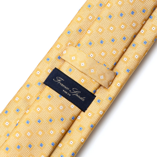 【2023春夏新作】創業70年 日本の高級ネクタイ専門ブランド シルク100% イエロー 黄色 日本製 ネクタイ 京都 西陣織 国産 ブランド 結婚式 披露宴 ビジネス 社会人 ドット柄 小紋柄 パーティー 父の日 クリスマス 誕生日 就職祝い プレゼント