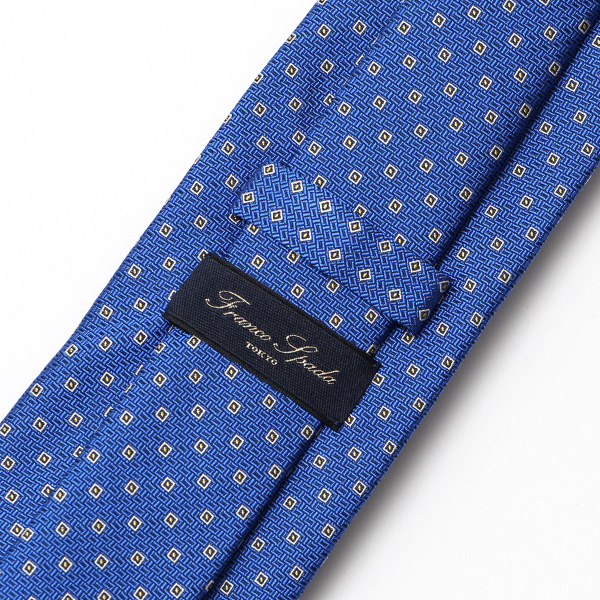  フランコスパダ 2023春夏 ネクタイ シルク100% 日本製 ブランド ブルー ネイビー 青色 小紋柄 ドット柄 結婚式 披露宴 ビジネス 社会人 パーティー プレゼント ギフト 30代 40代 50代 結婚式 披露宴 ビジネス 社会人 パーティー 父の日 誕生日