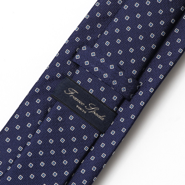  フランコスパダ 2023春夏 ネクタイ シルク100% 日本製 ブランド ブルー ネイビー 青色 小紋柄 ドット柄 結婚式 披露宴 ビジネス 社会人 パーティー プレゼント ギフト 30代 40代 50代 結婚式 披露宴 ビジネス 社会人 パーティー 父の日 誕生日