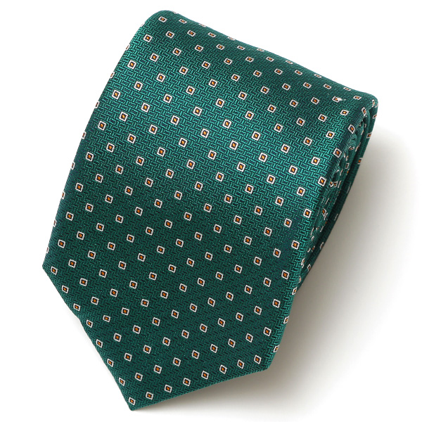 フランコ スパダ(Franco Spada) ネクタイ 2023春夏モデル 小紋柄 [fra0057] グリーン