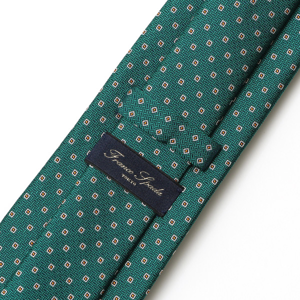 フランコスパダ 2023春夏 ネクタイ シルク100% 日本製 ブランド グリーン 緑色 小紋柄 ドット柄 結婚式 披露宴 ビジネス 社会人 パーティー プレゼント ギフト 30代 40代 50代 結婚式 披露宴 ビジネス 社会人 パーティー 父の日 誕生日