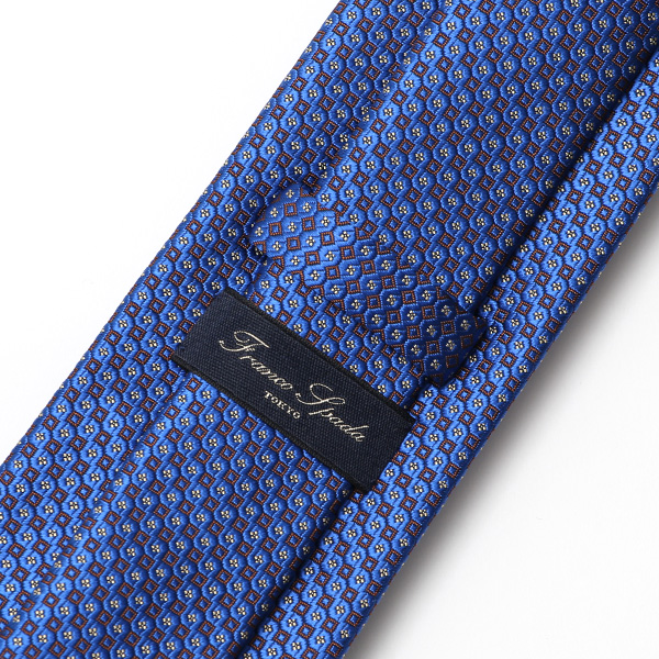  創業70年 高級ネクタイ専門ブランド 日本製 シルク100%  ブルー ネイビー 青色 ネクタイ ドット柄 ピンドット 総柄 結婚式 披露宴 ビジネス 仕事 40代 50代 60代 プレゼント ギフト 父の日 誕生日 クリスマス 就職祝い 男性 彼氏 メンズ