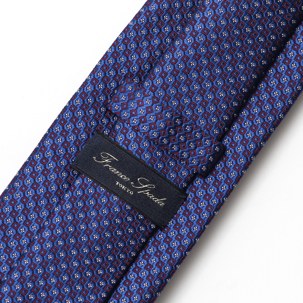  創業70年 高級ネクタイ専門ブランド 日本製 シルク100%  ブルー ネイビー 青色 ネクタイ ドット柄 ピンドット 総柄 結婚式 披露宴 ビジネス 仕事 40代 50代 60代 プレゼント ギフト 父の日 誕生日 クリスマス 就職祝い 男性 彼氏 メンズ
