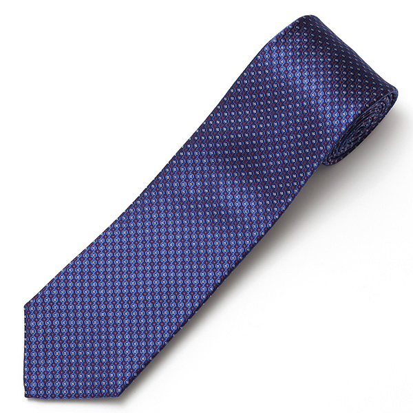  創業70年 高級ネクタイ専門ブランド 日本製 シルク100%  ブルー ネイビー 青色 ネクタイ ドット柄 ピンドット 総柄 結婚式 披露宴 ビジネス 仕事 40代 50代 60代 プレゼント ギフト 父の日 誕生日 クリスマス 就職祝い 男性 彼氏 メンズ