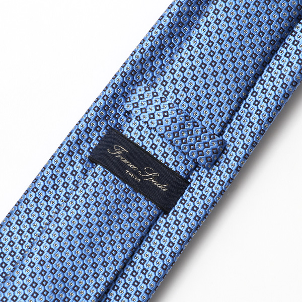  創業70年 高級ネクタイ専門ブランド 日本製 シルク100%  ブルー ネイビー 青色 ネクタイ ドット柄 ピンドット 総柄 結婚式 披露宴 ビジネス 仕事 40代 50代 60代 プレゼント ギフト 父の日 誕生日 クリスマス 就職祝い 男性 彼氏 メンズ
