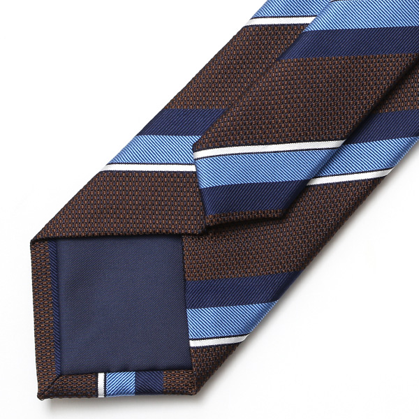  【2023春夏新作】Franco Spada(フランコスパダ) ネクタイ 化粧箱付き ブラウン 茶 茶色 ストライプ レジメンタル 日本製 ブランド シルク 100％  おしゃれ 上品 シンプル 高級 紳士 メンズ 男性 プレゼント ギフト 結婚式 披露宴 ビジネス 父の日