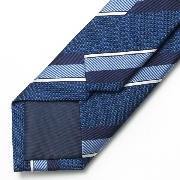  【2023春夏新作】Franco Spada(フランコスパダ) ネクタイ 化粧箱付き ブルー ネイビー 青色 ストライプ レジメンタル 日本製 ブランド シルク 100％  おしゃれ 上品 シンプル 高級 紳士 メンズ 男性 プレゼント ギフト 結婚式 披露宴 ビジネス 父の日
