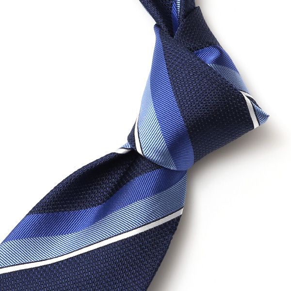 【2023春夏新作】Franco Spada(フランコスパダ) ネクタイ 化粧箱付き ブルー ネイビー 青色 ストライプ レジメンタル 日本製 ブランド シルク 100% おしゃれ 上品 シンプル 高級 紳士 メンズ 男性 プレゼント ギフト 結婚式 披露宴 ビジネス 父の日