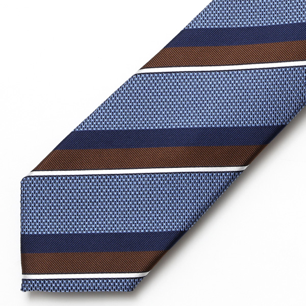  【2023春夏新作】Franco Spada(フランコスパダ) ネクタイ 化粧箱付き ブルー ネイビー 青色 ストライプ レジメンタル 日本製 ブランド シルク 100％  おしゃれ 上品 シンプル 高級 紳士 メンズ 男性 プレゼント ギフト 結婚式 披露宴 ビジネス 父の日