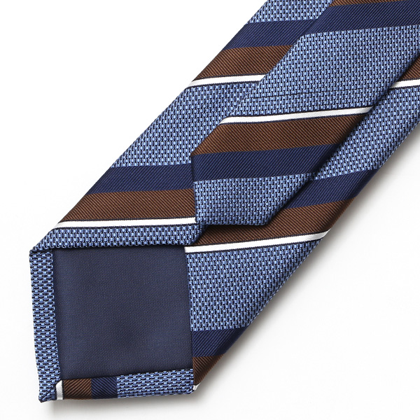  【2023春夏新作】Franco Spada(フランコスパダ) ネクタイ 化粧箱付き ブルー ネイビー 青色 ストライプ レジメンタル 日本製 ブランド シルク 100％  おしゃれ 上品 シンプル 高級 紳士 メンズ 男性 プレゼント ギフト 結婚式 披露宴 ビジネス 父の日