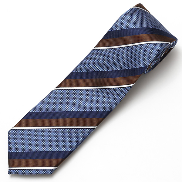  【2023春夏新作】Franco Spada(フランコスパダ) ネクタイ 化粧箱付き ブルー ネイビー 青色 ストライプ レジメンタル 日本製 ブランド シルク 100％  おしゃれ 上品 シンプル 高級 紳士 メンズ 男性 プレゼント ギフト 結婚式 披露宴 ビジネス 父の日