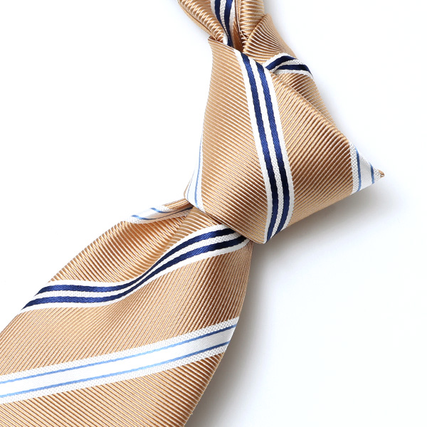  【2023春夏新作】創業70年 日本の高級ネクタイ専門ブランド シルク100% イエロー 黄色 化粧箱付き レジメンタル ストライプ ネクタイ 結婚式 披露宴 ビジネス 30代 40代 50代 父の日 誕生日 男性 メンズ 彼氏 おしゃれ 上品 高級 紳士