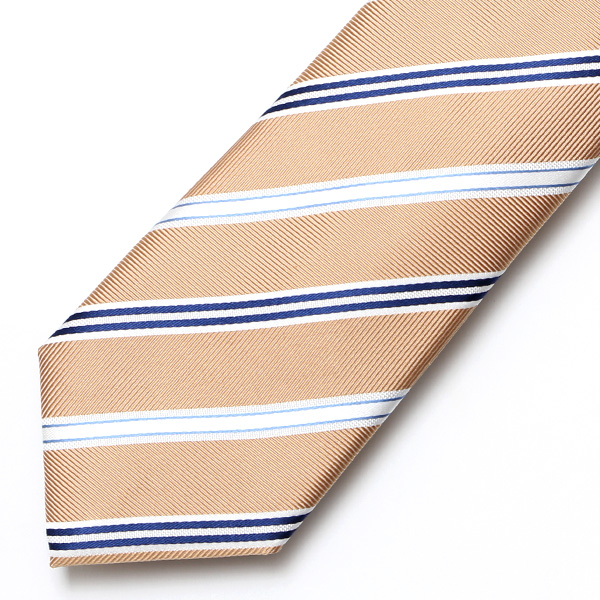  【2023春夏新作】創業70年 日本の高級ネクタイ専門ブランド シルク100% イエロー 黄色 化粧箱付き レジメンタル ストライプ ネクタイ 結婚式 披露宴 ビジネス 30代 40代 50代 父の日 誕生日 男性 メンズ 彼氏 おしゃれ 上品 高級 紳士