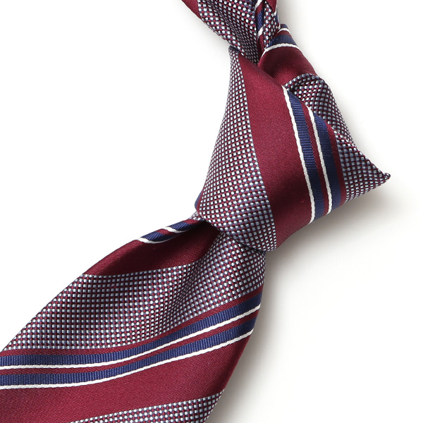  【2023春夏新作】Franco Spada(フランコスパダ) ネクタイ 化粧箱付き ワイン レッド ワイン 赤色 レジメンタル ストライプ 日本製 国産 シルク 100％ ブランド 20代 30代 40代 ビジネス 社会人 フォーマル 就職祝い 新社会人 プレゼント ギフト 男性 メンズ