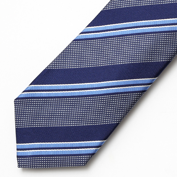  【2023春夏新作】Franco Spada(フランコスパダ) ネクタイ 化粧箱付き ブルー ネイビー 青色 レジメンタル ストライプ 日本製 国産 シルク 100％ ブランド 20代 30代 40代 ビジネス 社会人 フォーマル 就職祝い 新社会人 プレゼント ギフト 男性 メンズ
