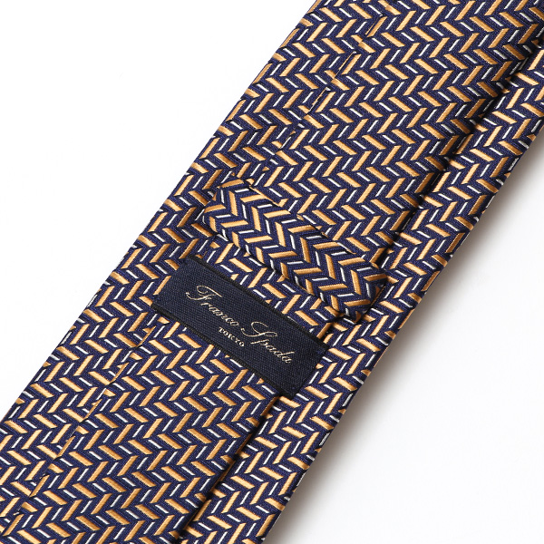  創業70年 高級ネクタイ 専門ブランド 日本製 シルク100% 箱付き ゴールド 金色 結婚式 披露宴 パーティー 40代 50代 60代 上品 紳士 メンズ 男性 プレゼント ギフト 京都 西陣織 国産 ブランド 化粧箱 プレゼント Franco Spada(フランコスパダ)