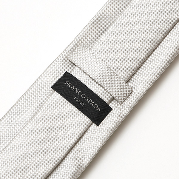  創業70年 高級ネクタイ専門ブランド 結婚式 披露宴 日本製 ネクタイ シルバー 無地 銀色 礼装 慶事用 冠婚葬祭 フォーマル 化粧箱付き パーティー 40代 50代 60代 上品 紳士 メンズ 男性 京都 国産 ブランド Franco Spada(フランコスパダ)