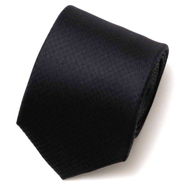 フランコ スパダ(Franco Spada) ネクタイ 冠婚葬祭 千鳥 ブラック