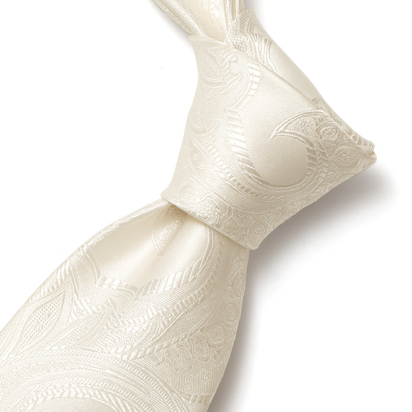  創業70年 高級ネクタイ専門ブランド 結婚式 披露宴 日本製 ネクタイ 白 ペイズリー柄 ホワイト 無地 礼装 慶事用 冠婚葬祭 フォーマル 化粧箱付き パーティー 40代 50代 60代 上品 紳士 メンズ 男性 京都 国産 ブランド Franco Spada(フランコスパダ)