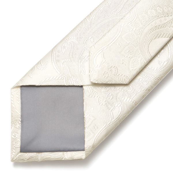  創業70年 高級ネクタイ専門ブランド 結婚式 披露宴 日本製 ネクタイ 白 ペイズリー柄 ホワイト 無地 礼装 慶事用 冠婚葬祭 フォーマル 化粧箱付き パーティー 40代 50代 60代 上品 紳士 メンズ 男性 京都 国産 ブランド Franco Spada(フランコスパダ)