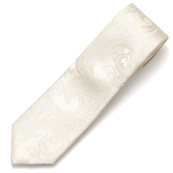  創業70年 高級ネクタイ専門ブランド 結婚式 披露宴 日本製 ネクタイ 白 ペイズリー柄 ホワイト 無地 礼装 慶事用 冠婚葬祭 フォーマル 化粧箱付き パーティー 40代 50代 60代 上品 紳士 メンズ 男性 京都 国産 ブランド Franco Spada(フランコスパダ)