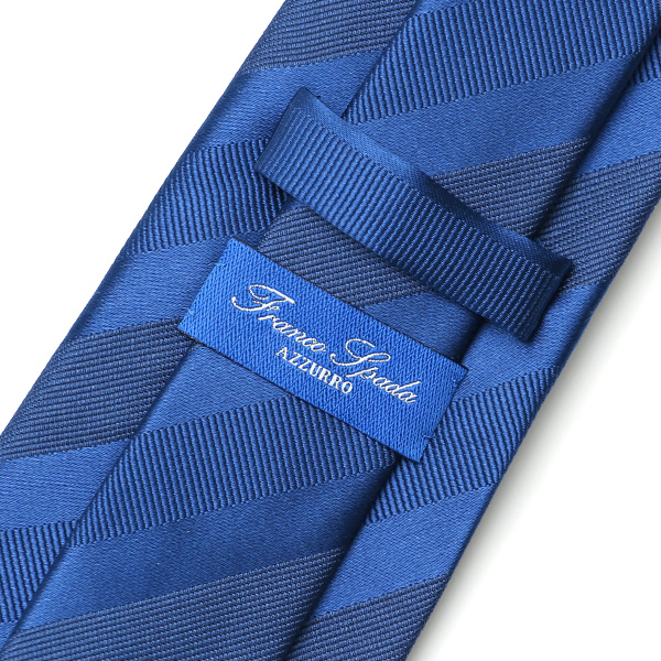 フランコスパダ 日本製 ネクタイ ブランド シルク 無地 ブルー ネイビー 青色 化粧箱付き 結婚式 披露宴 スーツ ビジネス フォーマル 高級 30代 40代 50代 60代 シンプル おしゃれ かっこいい 西陣織 京丹後 Franco Spada