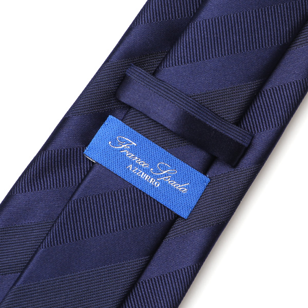  フランコスパダ 日本製 ネクタイ ブランド シルク 無地 ブルー ネイビー 青色 化粧箱付き 結婚式 披露宴 スーツ ビジネス フォーマル 高級 30代 40代 50代 60代 シンプル おしゃれ かっこいい 西陣織 京丹後 Franco Spada