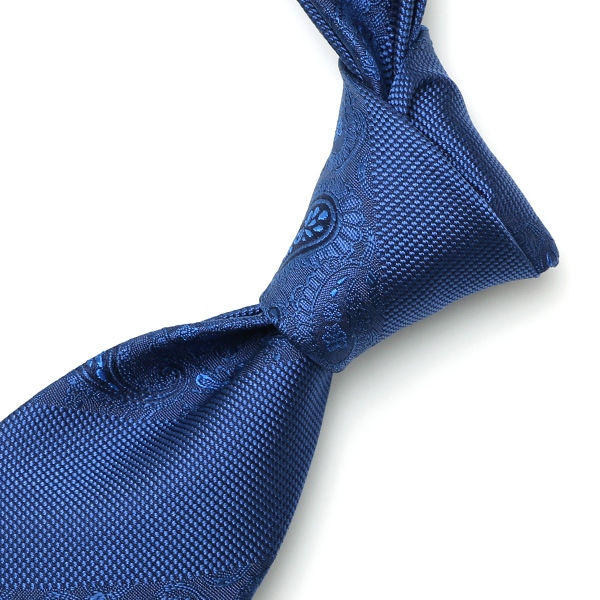  フランコスパダ ネクタイ ペイズリー ストライプ シルク 無地 単色 ブルー ネイビー 青色 化粧箱付き 結婚式 披露宴 スーツ ビジネス フォーマル 高級 30代 40代 50代 60代 シンプル おしゃれ かっこいい 西陣織 京丹後 Franco Spada