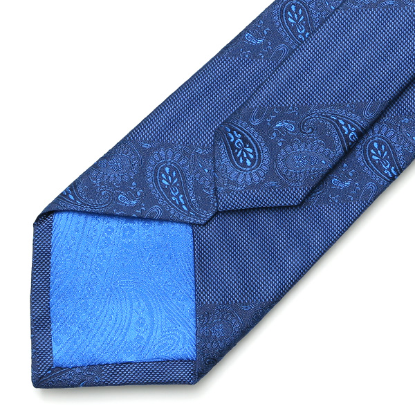  フランコスパダ ネクタイ ペイズリー ストライプ シルク 無地 単色 ブルー ネイビー 青色 化粧箱付き 結婚式 披露宴 スーツ ビジネス フォーマル 高級 30代 40代 50代 60代 シンプル おしゃれ かっこいい 西陣織 京丹後 Franco Spada