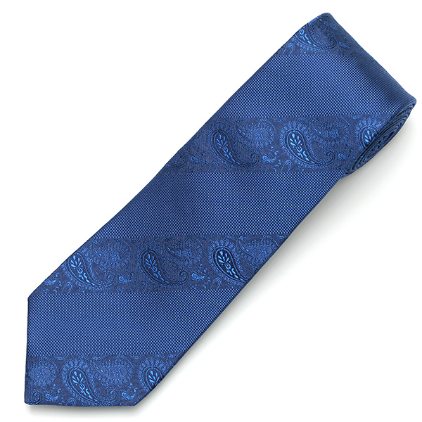  フランコスパダ ネクタイ ペイズリー ストライプ シルク 無地 単色 ブルー ネイビー 青色 化粧箱付き 結婚式 披露宴 スーツ ビジネス フォーマル 高級 30代 40代 50代 60代 シンプル おしゃれ かっこいい 西陣織 京丹後 Franco Spada