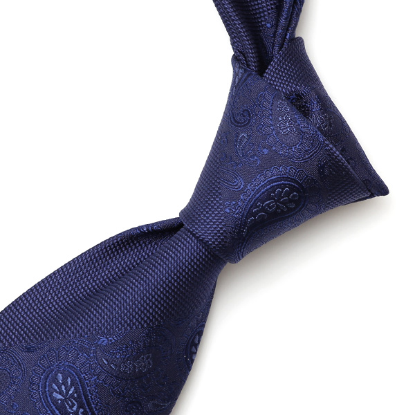  フランコスパダ ネクタイ ペイズリー ストライプ シルク 無地 単色 ブルー ネイビー 青色 化粧箱付き 結婚式 披露宴 スーツ ビジネス フォーマル 高級 30代 40代 50代 60代 シンプル おしゃれ かっこいい 西陣織 京丹後 Franco Spada