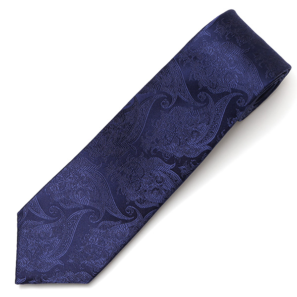  フランコスパダ ネクタイ ペイズリー柄 ブランド シルク 日本製  ブルー ネイビー 青色 化粧箱付き 結婚式 披露宴 冠婚葬祭 高級 スーツ 30代 40代 50代 60代 シンプル おしゃれ かっこいい 西陣織 京丹後 Franco Spada