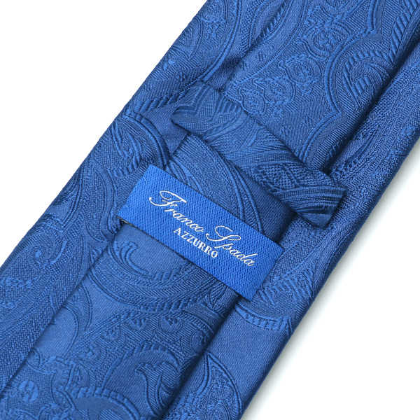  フランコスパダ ネクタイ ブランド シルク 無地 ブルー ネイビー 青色 化粧箱付き 無地 柄 単色 結婚式 披露宴 スーツ ビジネス フォーマル 高級 日本製 30代 40代 50代 60代 シンプル おしゃれ 高級感 かっこいい 西陣織 京丹後 Franco Spada