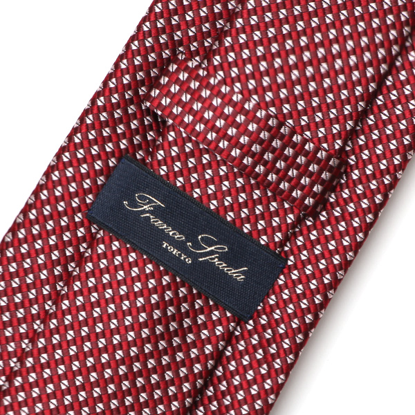 フランコスパダ ネクタイ ブランド シルク 無地 レッド ワイン 赤色 化粧箱付き 高級 結婚式 披露宴 スーツ ビジネス フォーマル 30代 40代 50代 60代 シンプル おしゃれ かっこいい 西陣織 京丹後 Franco Spada