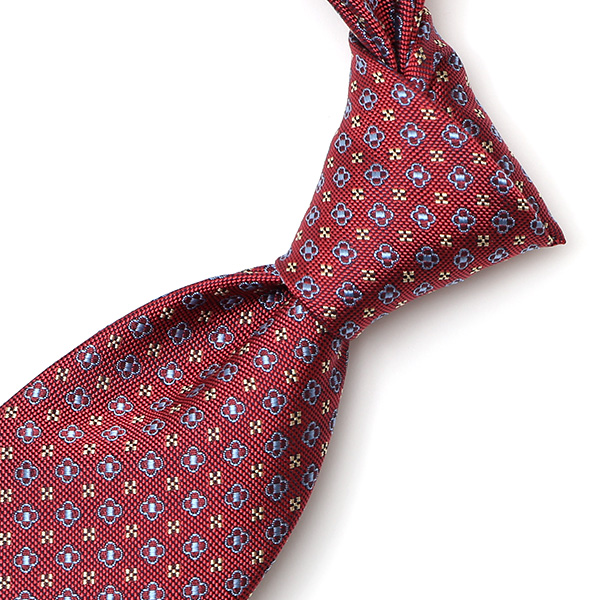  フランコスパダ ネクタイ 小紋柄 小花 花柄 ブランド シルク レッド ワイン 赤色 結婚式 披露宴 スーツ ビジネス フォーマル 高級 30代 40代 50代 60代 お祝い プレゼント ギフト シンプル おしゃれ かっこいい 西陣織 京丹後 Franco Spada