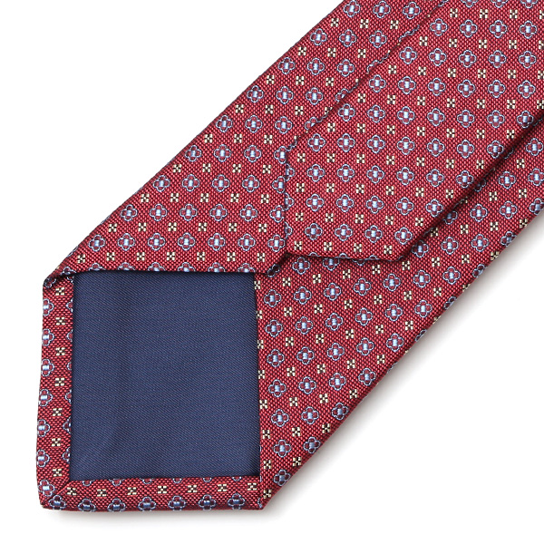  フランコスパダ ネクタイ 小紋柄 小花 花柄 ブランド シルク レッド ワイン 赤色 結婚式 披露宴 スーツ ビジネス フォーマル 高級 30代 40代 50代 60代 お祝い プレゼント ギフト シンプル おしゃれ かっこいい 西陣織 京丹後 Franco Spada