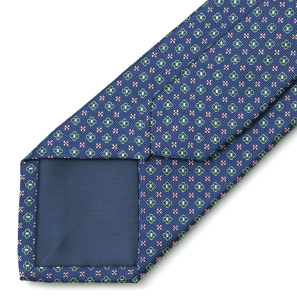  フランコスパダ ネクタイ 小紋柄 小花 花柄 ブランド シルク ブルー ネイビー 青色 結婚式 披露宴 スーツ ビジネス フォーマル 高級 30代 40代 50代 60代 お祝い プレゼント ギフト シンプル おしゃれ かっこいい 西陣織 京丹後 Franco Spada