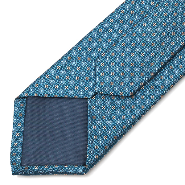  フランコスパダ ネクタイ 小紋柄 小花 花柄 ブランド シルク ターコイズ ブルー ネイビー 青色 結婚式 披露宴 スーツ ビジネス フォーマル 高級 30代 40代 50代 60代 お祝い プレゼント ギフト シンプル おしゃれ かっこいい 西陣織 京丹後 Franco Spada