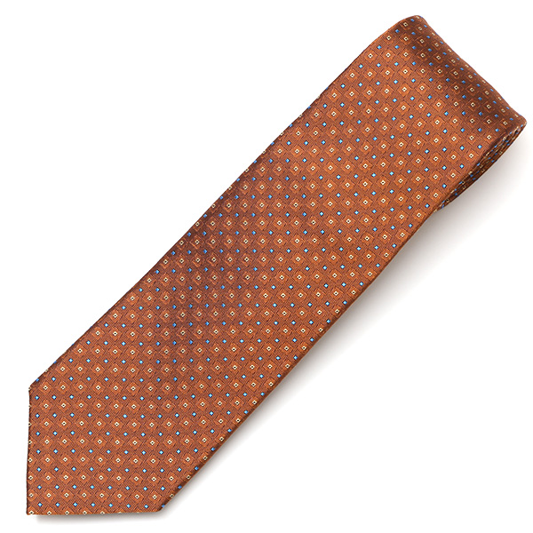  フランコスパダ ネクタイ ドット 小紋柄 日本製 ブランド シルク ブラウン 茶 茶色 化粧箱付き ギフト プレゼント 30代 40代 50代 60代 就職祝い 進学祝い 結婚式 披露宴 スーツ ビジネス フォーマル 高級 西陣織 京丹後 Franco Spada