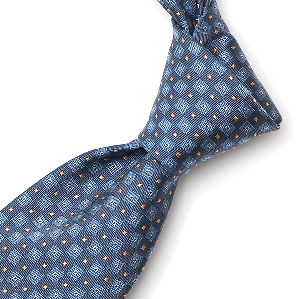  フランコスパダ ネクタイ ドット 小紋柄 日本製 ブランド シルク ブルー ネイビー 青色 化粧箱付き ギフト プレゼント 30代 40代 50代 60代 就職祝い 進学祝い 結婚式 披露宴 スーツ ビジネス フォーマル 高級 西陣織 京丹後 Franco Spada