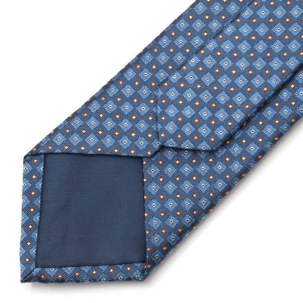  フランコスパダ ネクタイ ドット 小紋柄 日本製 ブランド シルク ブルー ネイビー 青色 化粧箱付き ギフト プレゼント 30代 40代 50代 60代 就職祝い 進学祝い 結婚式 披露宴 スーツ ビジネス フォーマル 高級 西陣織 京丹後 Franco Spada