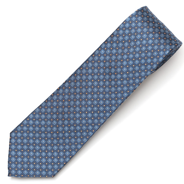  フランコスパダ ネクタイ ドット 小紋柄 日本製 ブランド シルク ブルー ネイビー 青色 化粧箱付き ギフト プレゼント 30代 40代 50代 60代 就職祝い 進学祝い 結婚式 披露宴 スーツ ビジネス フォーマル 高級 西陣織 京丹後 Franco Spada