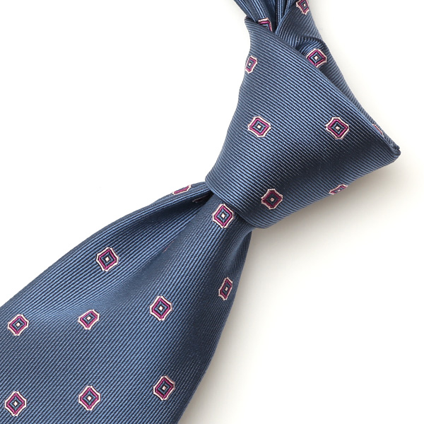  フランコスパダ ネクタイ 小紋柄 ドット 日本製 ブランド シルク ブルー ネイビー 青色 化粧箱付き シンプル プレゼント ギフト 結婚式 披露宴 お祝い スーツ ビジネス フォーマル 高級 30代 40代 50代 60代 おしゃれ かっこいい 西陣織  Franco Spada